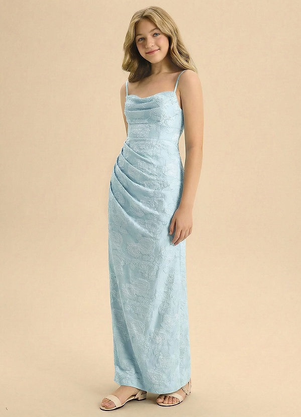 Azazie Mai Junior Formal Klä av Tubklänning i Organza Jacquard Plisserad image1