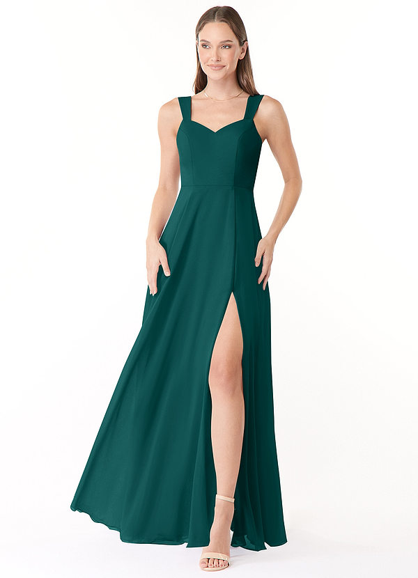 Wendy Sin Tirante Novio Maxi Vestido De Dama De Honor Pavo Real
