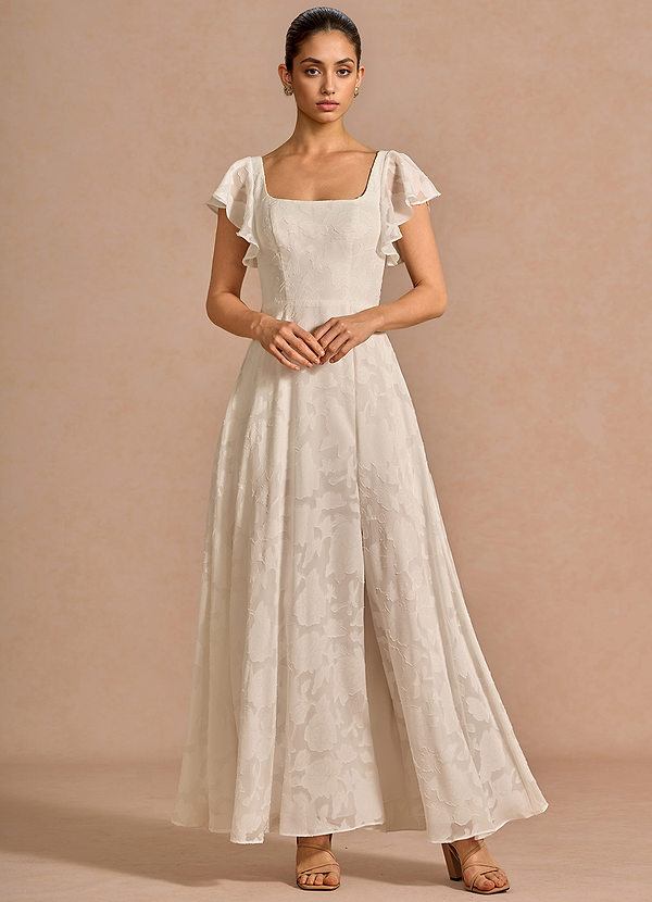 Anna White Ruffled Maxi Dress image1