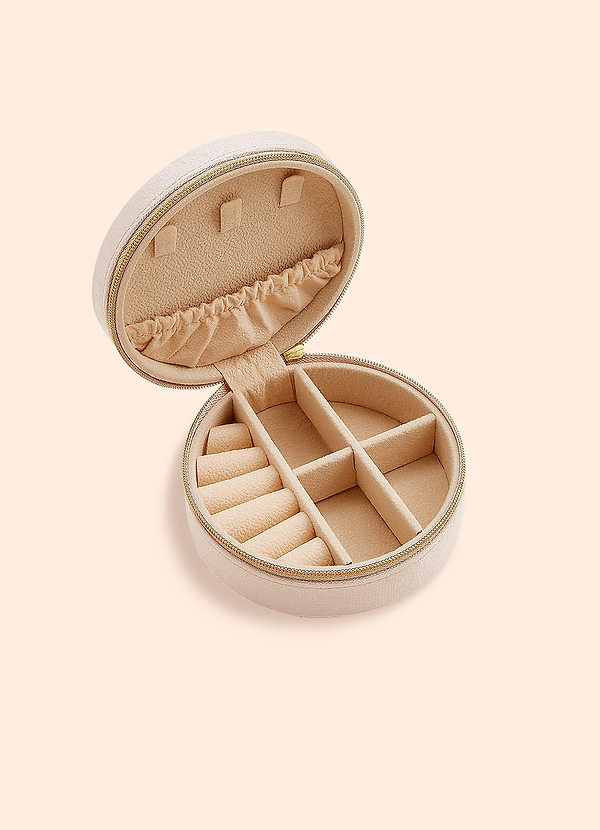 front Velvet Multi-Purpose Round Jewelry Box