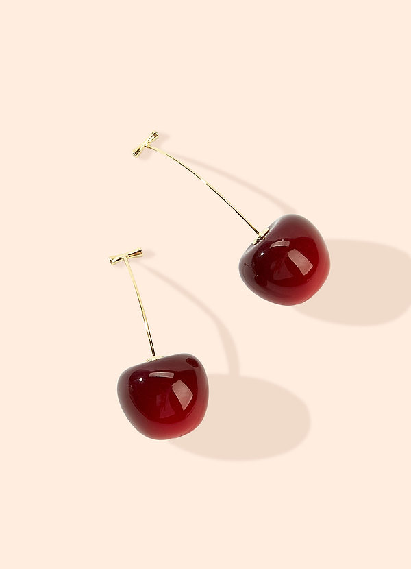 front Cherry Drop Earrings