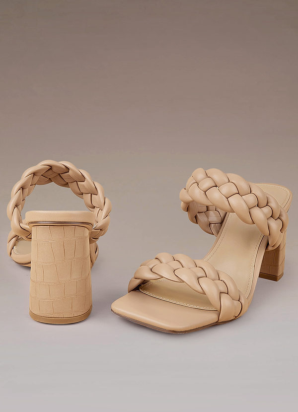 back Double Braided High Heel Sandals