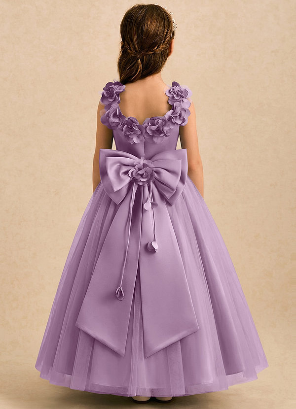 Azazie Eden Flower Girl Dresses Wisteria Ball-Gown Pleated Tulle Dress image1