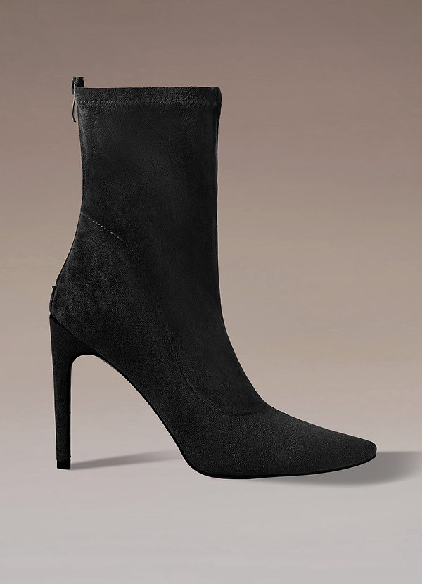 suede stiletto booties