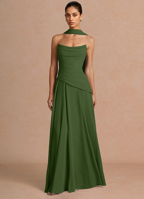 Maxi jurk Gabriela Olijf image1