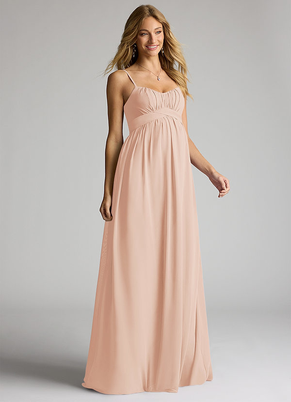 Azazie Llana Abiti da damigella premaman Abito A-Line Chiffon Floor-Length image1