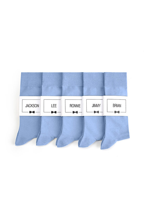 front Calcetines de vestir para hombre con etiqueta personalizada