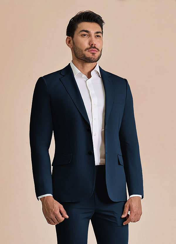 front William Navy Blue Comfort Blend  Suit Jacket