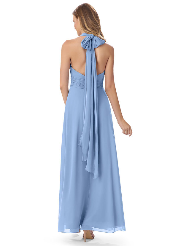dark steel blue bridesmaid dresses