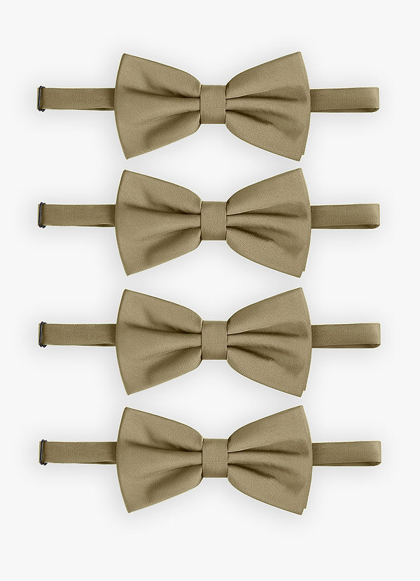 front Nœud papillon extensible en satin ajustable – Ensemble de 4 pièces