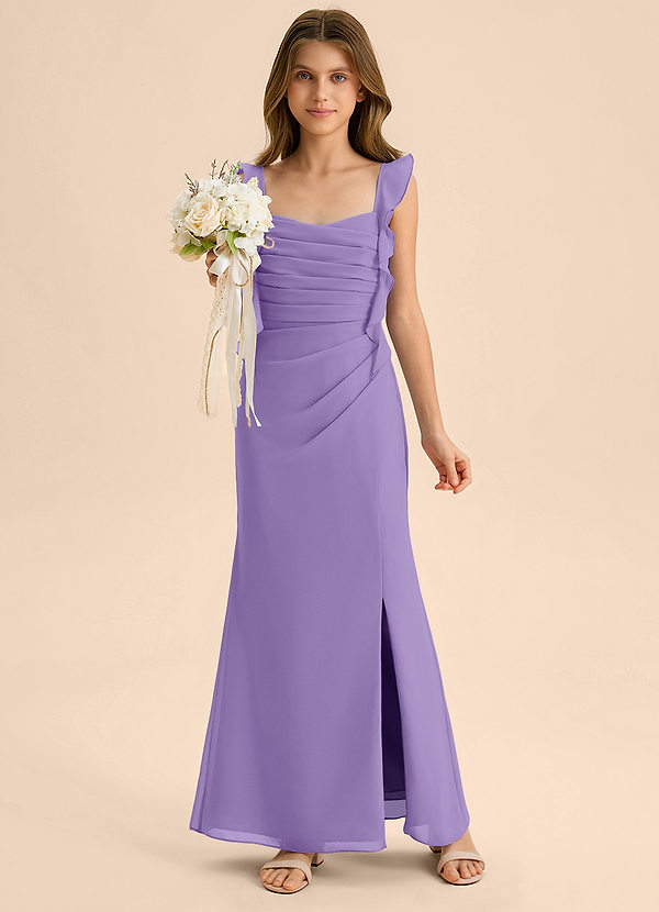 Azazie Jessamine Junior Tahiti Mermaid Sweetheart Neckline Chiffon Dress image1