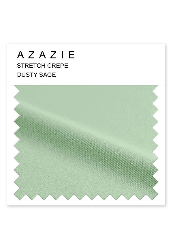front Azazie Dusty Sage Stretch Crepe Swatch