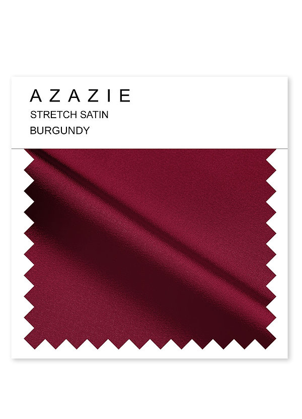 front Azazie Burgundy Stretch Satin Swatch