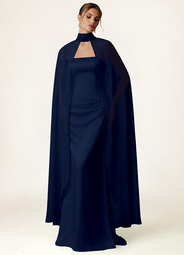 front Azazie Peleryna z szyfonu halter zwiewna