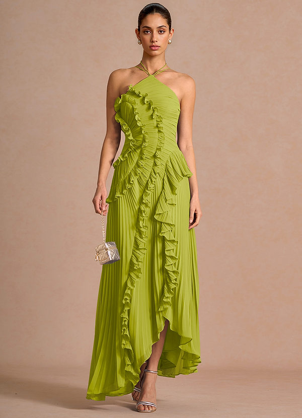Hatsu Lemon Green Maxi Dress image1