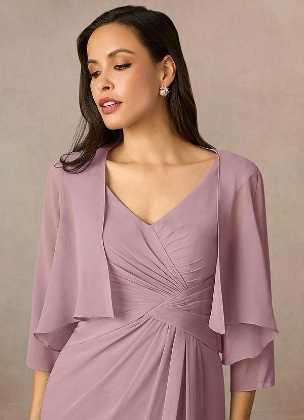 front Azazie Matching Color Fisher Chiffon Wrap