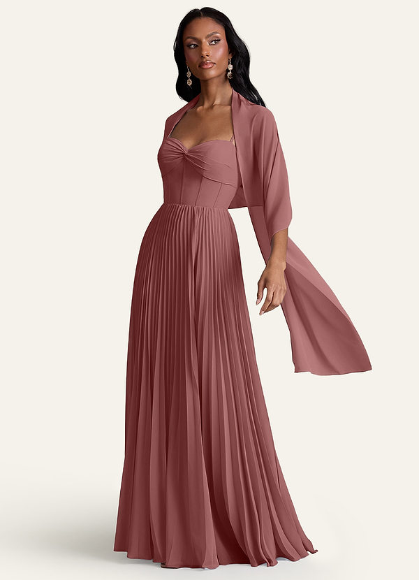 front Azazie Matching Color Ireland Chiffon Shawl