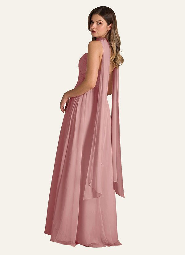 front Azazie Matching Color Chiffon Scarf