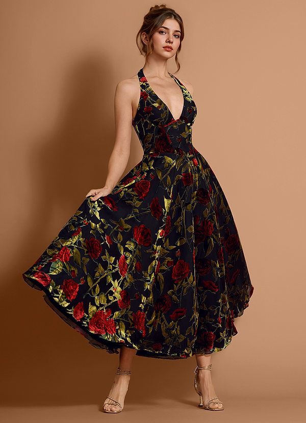 Vestido Negro Múltiples Midi Anouk image1