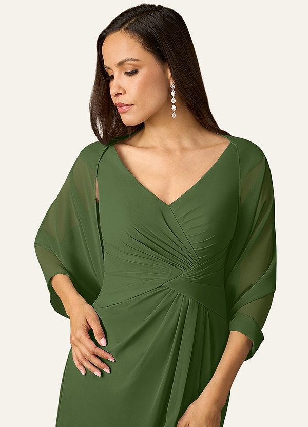 front Azazie Coprispalle In Chiffon Sarah In Colore Abbinato