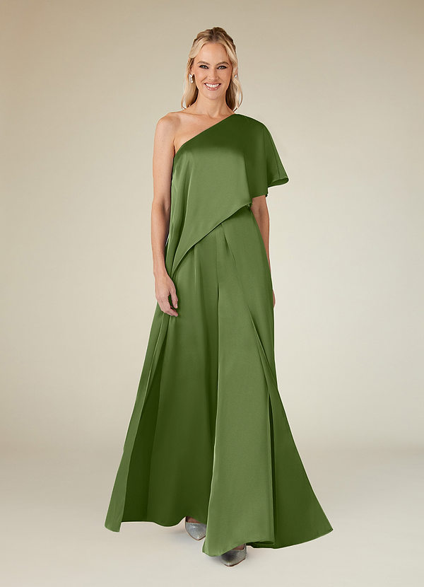 Azazie Hagretta Robe Mère de la Mariée & du Marié Robe Combinaison/Tailleur Pantalon en Satin extensible Genévrier image1