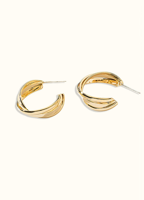 Twisted Double Hoop Earrings Jewelry | Azazie