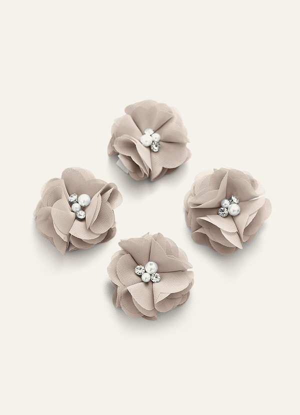 Four-Piece Matching Color Chiffon Hair Clip Set front