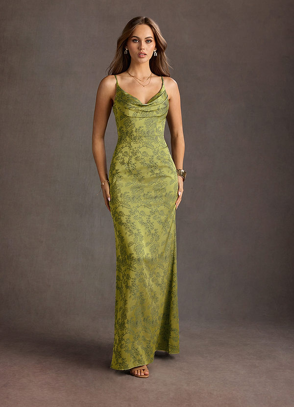 Leah Verde Militar Armada Vestido image1