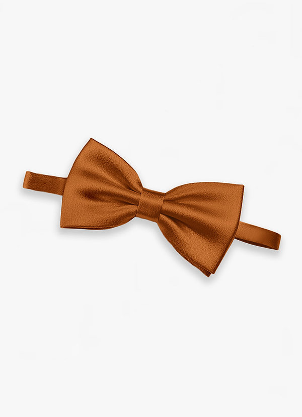 front Adjustable Metallic Satin Pre-Tied Bow Tie