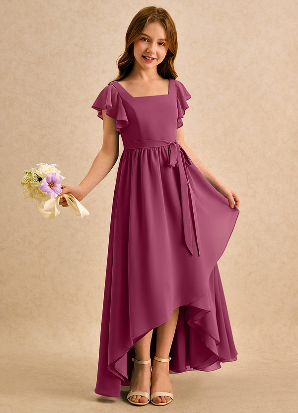 Azazie Milly Girls Formal Klänningar för brudeflicka Klä A-Line i Chiffong Plisserad image1