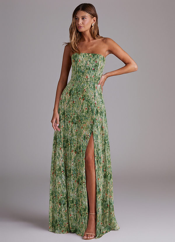 Wren Bridesmaid Dresses Meadow Bloom A-Line Side Slit Chiffon Convertible Dress image1