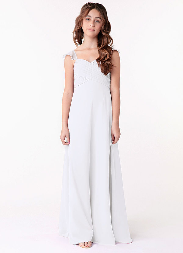 Azazie Keanna A-Line Sweetheart Neckline Chiffon Floor-Length Junior Bridesmaid Dress image1