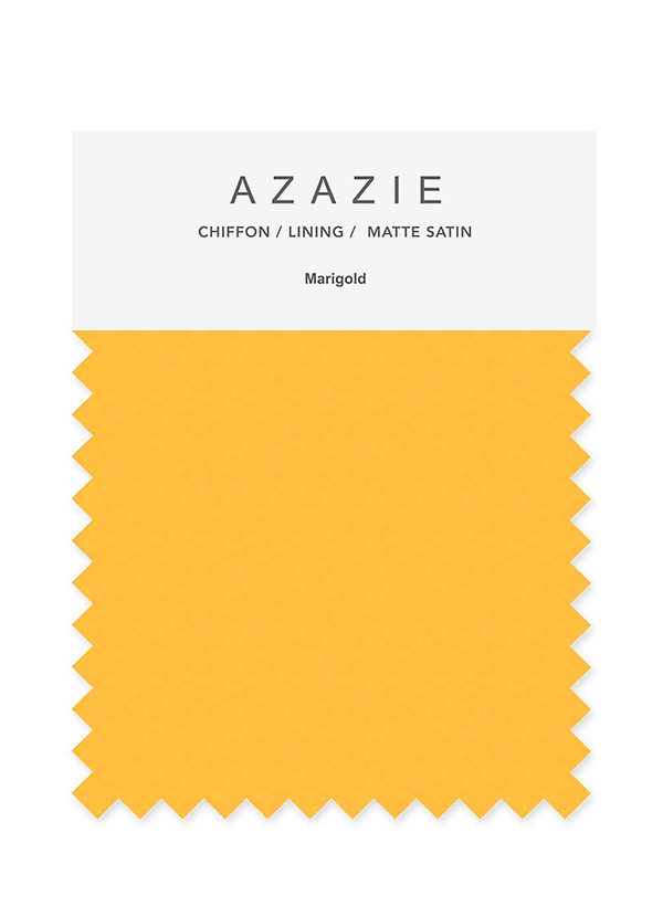 front Azazie Marigold Bridal Party Swatches