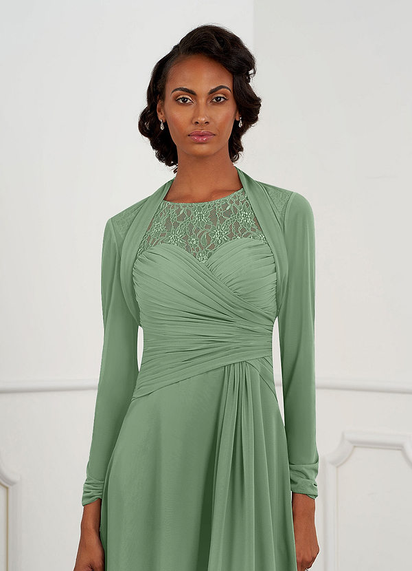 front Azazie Matching Color Shyann Mesh Wrap
