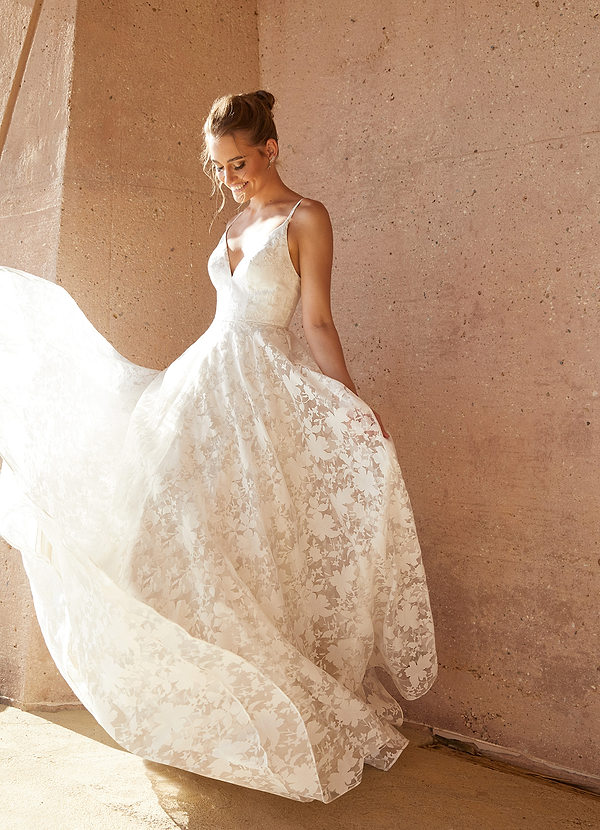 front Azazie Montclair Wedding Dress