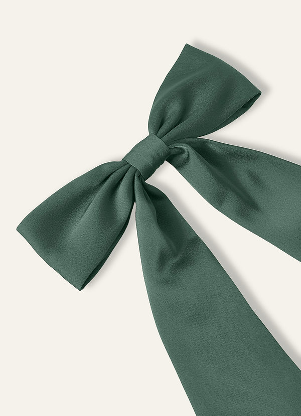 front Haarspange mit dehnbarer Satinschleife in passender Farbe