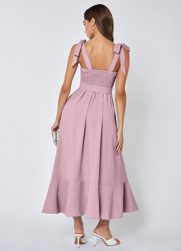 Love Of Romance Lilac Tie-Straps Ruffled Midi Dress image2
