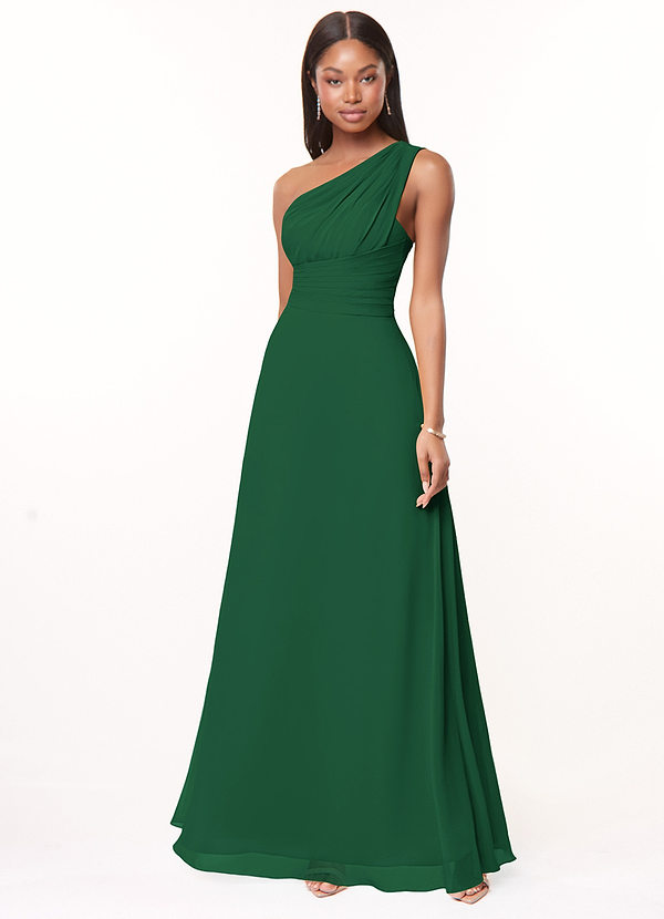 Ashley A-Line Ruched Chiffon Dress