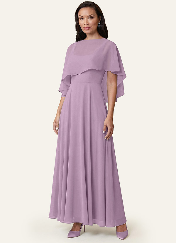 front Azazie Matchande Färg Wren Chiffong Wrap