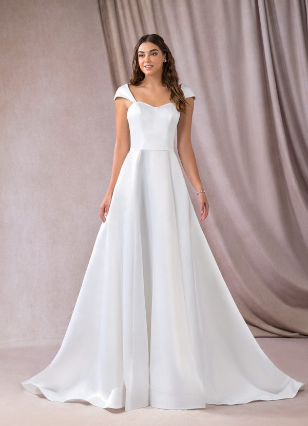 matte satin wedding dress