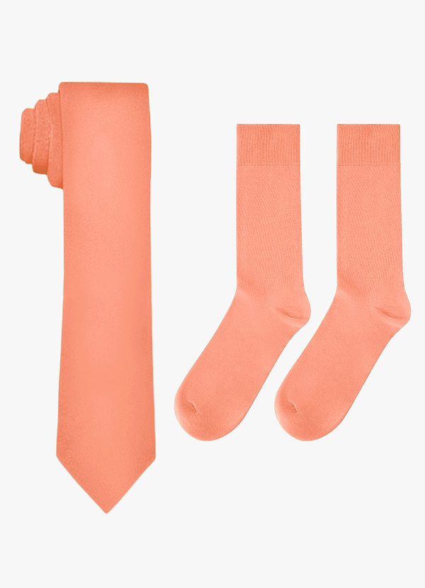 front Matching Skinny Tie & Socks Set