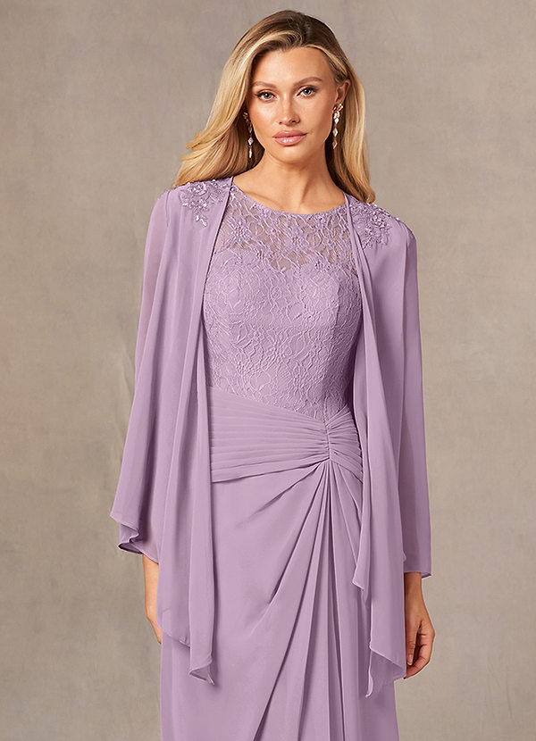 front Azazie Matching Color Moxie Chiffon Wrap