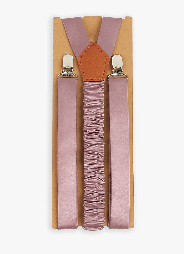 front Matching Color Matte Satin Suspenders