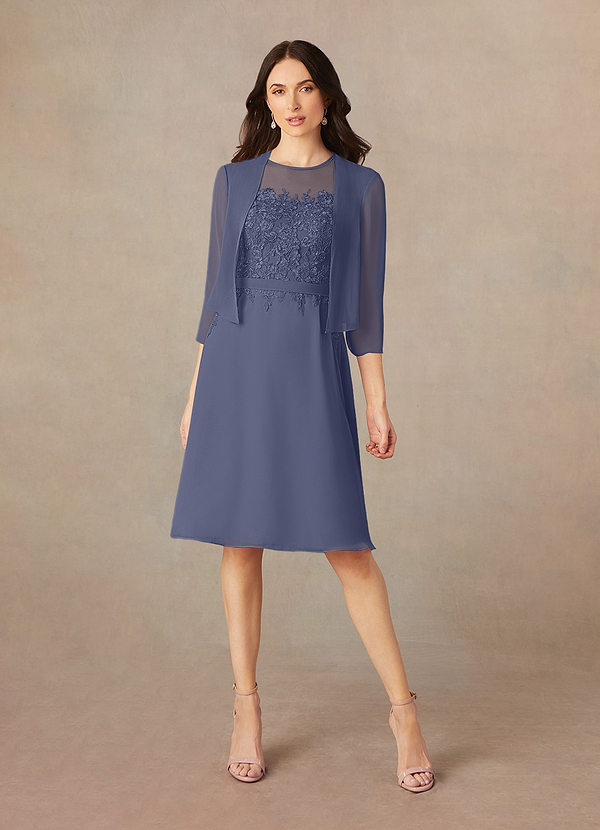 Azazie Klaus Mother of the Brides Dresses Stormy A-Line Scoop Sequins Chiffon Dress image1