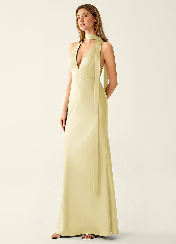 Wrenllien Sorbet Cytrynowy Satynowa sukienka na studniówkę image1