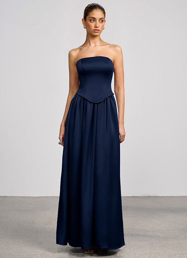 Robe Longue Bleu Marine Romilly image1