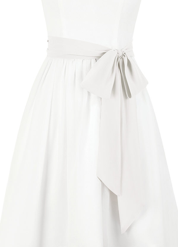 front Azazie Matching Color Chiffon Sash