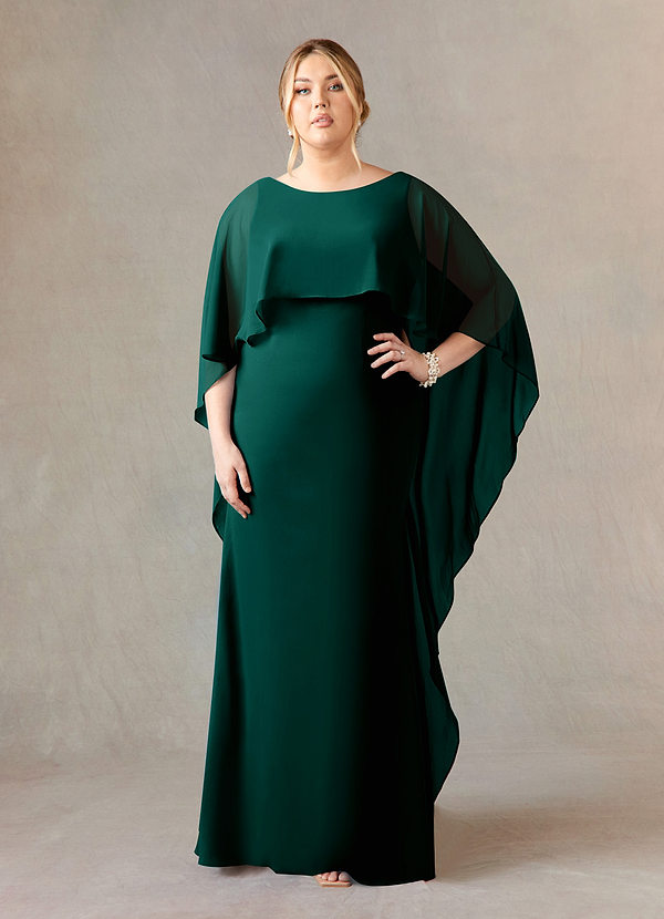 Azazie Dion Mother of the Brides Dresses Pine Sheath Scoop Stretch Crepe Dress image1