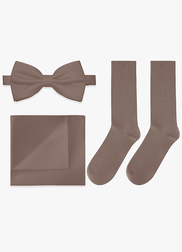 front Passendes Set aus Fliege, Einstecktuch und Socken