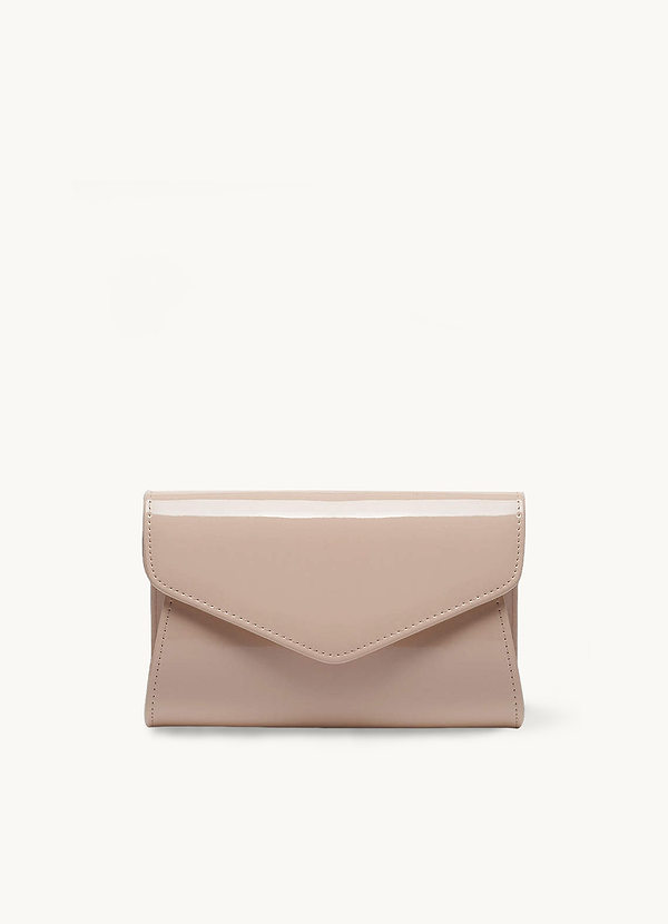 front Kurze Kuverttasche aus Lackleder